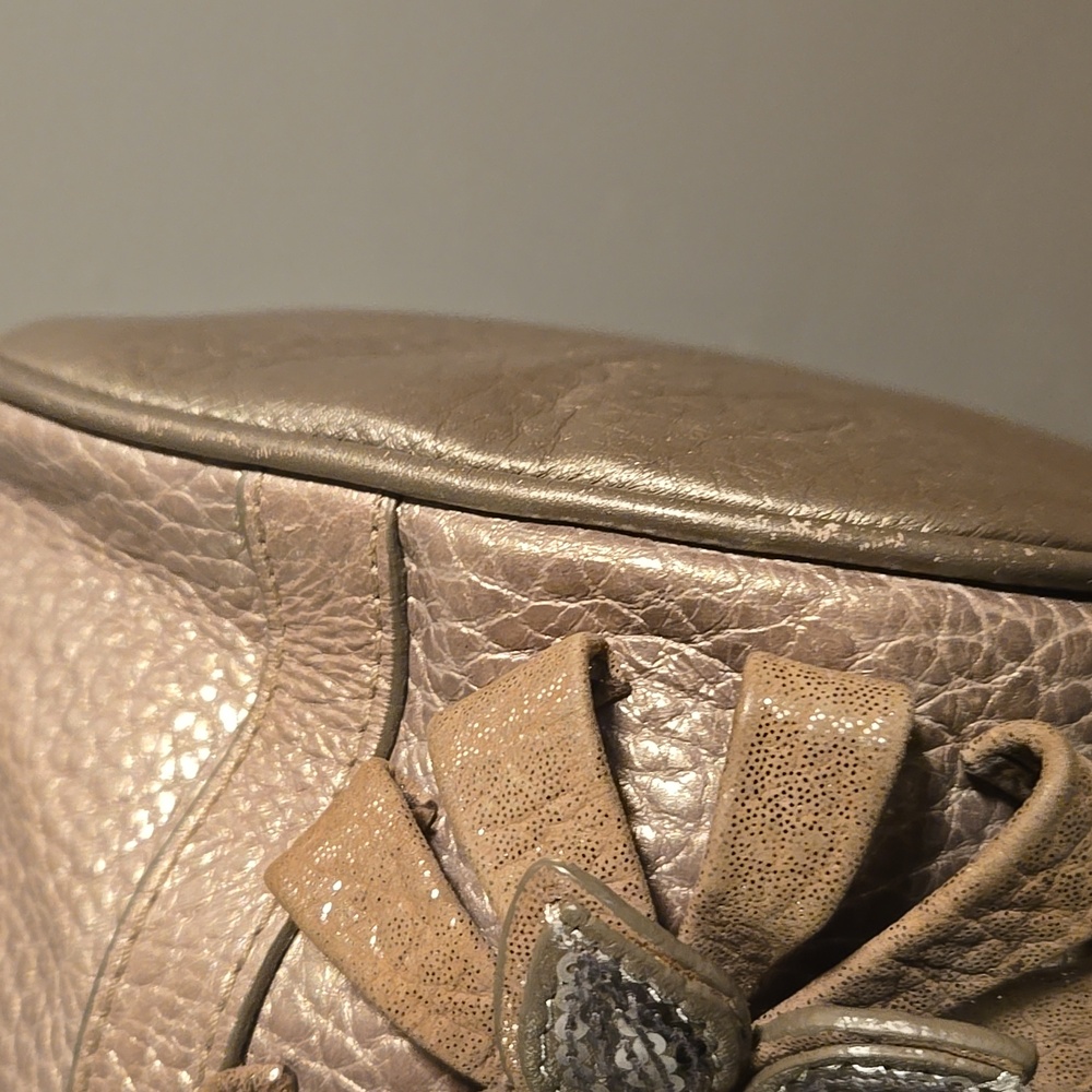 Brighton Bucket Catch The Moon Floral Embellished Metallic Bronze - Picture 9 of 13